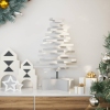 Árbol de Navidad de adorno madera maciza pino blanco 60 cm