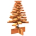 Árbol de Navidad de adorno madera maciza pino marrón cera 60 cm