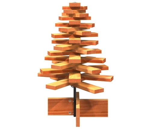 Árbol de Navidad de adorno madera maciza pino marrón cera 60 cm