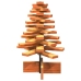 Árbol de Navidad de adorno madera maciza pino marrón cera 60 cm