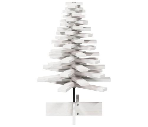 Árbol Navidad de adorno madera maciza pino blanco 80 cm