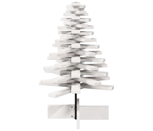 Árbol Navidad de adorno madera maciza pino blanco 80 cm