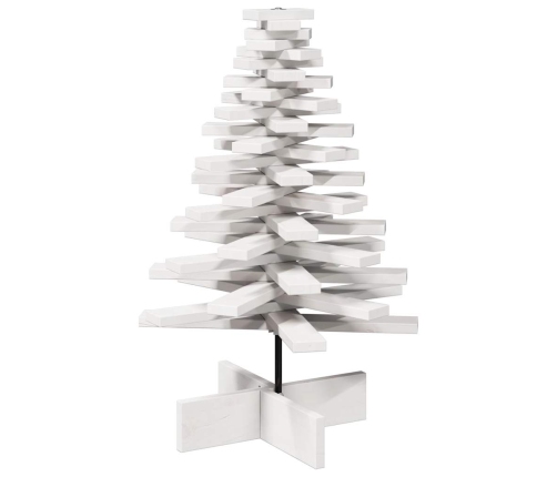 Árbol Navidad de adorno madera maciza pino blanco 80 cm