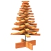 Árbol de Navidad de adorno madera maciza pino marrón cera 80 cm