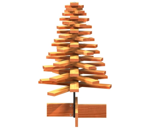 Árbol de Navidad de adorno madera maciza pino marrón cera 80 cm