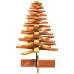 Árbol de Navidad de adorno madera maciza pino marrón cera 80 cm