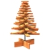 Árbol de Navidad de adorno madera maciza pino marrón cera 80 cm