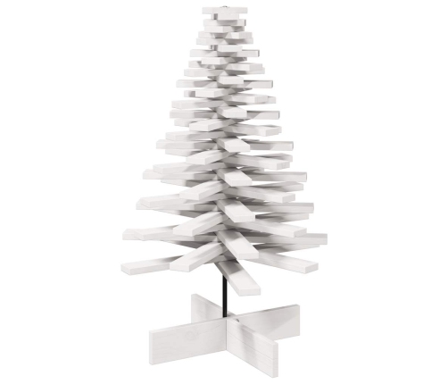 Árbol de Navidad de adorno madera maciza pino blanco 100 cm