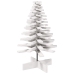 Árbol de Navidad de adorno madera maciza pino blanco 100 cm