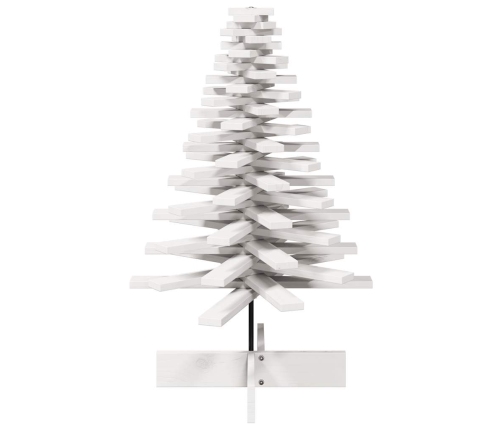 Árbol de Navidad de adorno madera maciza pino blanco 100 cm