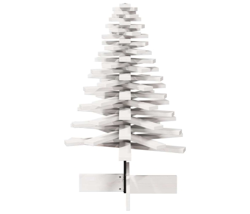 Árbol de Navidad de adorno madera maciza pino blanco 100 cm