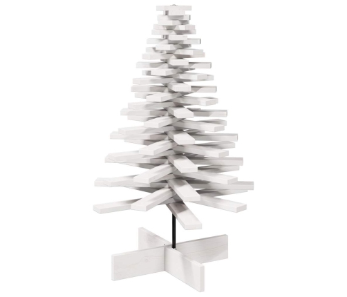 Árbol de Navidad de adorno madera maciza pino blanco 100 cm