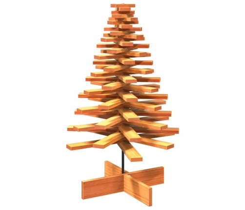 Árbol Navidad de adorno madera maciza pino marrón cera 100 cm