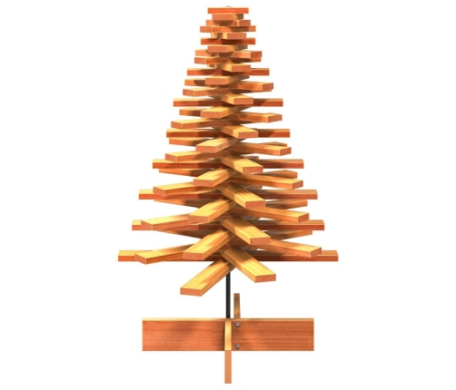 Árbol Navidad de adorno madera maciza pino marrón cera 100 cm