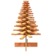 Árbol Navidad de adorno madera maciza pino marrón cera 100 cm