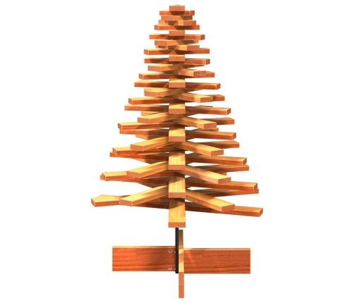 Árbol Navidad de adorno madera maciza pino marrón cera 100 cm