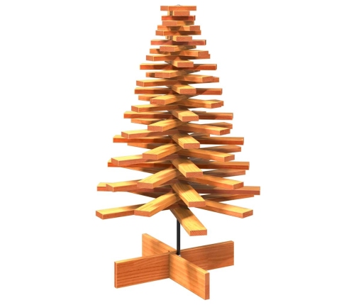 Árbol Navidad de adorno madera maciza pino marrón cera 100 cm