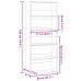 Estantería madera ingeniería blanca 80x30x189cm