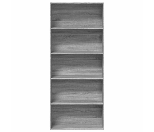 Estantería madera ingeniería gris Sonoma 80x30x189cm