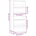 Estantería madera ingeniería roble marrón 80x30x189 cm