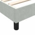 Cama box spring sin colchón terciopelo gris claro 80x210 cm