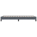 Cama box spring sin colchón terciopelo gris oscuro 80x210 cm