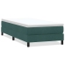 Cama box spring sin colchón terciopelo verde oscuro 80x210 cm