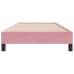 Cama box spring sin colchón terciopelo rosa 80x210 cm