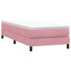 Cama box spring sin colchón terciopelo rosa 80x210 cm