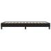 Cama box spring sin colchón cuero sintético negro 90x210 cm