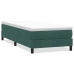 Cama box spring sin colchón terciopelo verde oscuro 90x210 cm