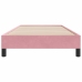 Cama box spring sin colchón terciopelo rosa 90x210 cm