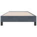 Cama box spring sin colchón terciopelo gris oscuro 100x210 cm