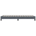 Cama box spring sin colchón terciopelo gris oscuro 100x210 cm