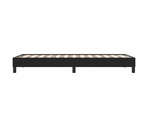 Cama box spring sin colchón cuero sintético negro 100x210 cm