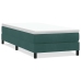 Cama box spring sin colchón terciopelo verde oscuro 100x210 cm