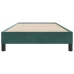 Cama box spring sin colchón terciopelo verde oscuro 100x210 cm