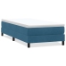 Cama box spring sin colchón terciopelo azul oscuro 100x210 cm