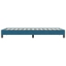 Cama box spring sin colchón terciopelo azul oscuro 100x210 cm