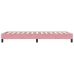 Cama box spring sin colchón terciopelo rosa 100x210 cm