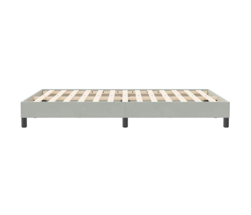 Cama box spring sin colchón terciopelo gris claro 120x210 cm