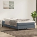 Cama box spring sin colchón terciopelo gris oscuro 120x210 cm