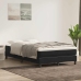 Cama box spring sin colchón cuero sintético negro 120x210 cm