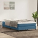 Cama box spring sin colchón terciopelo azul oscuro 120x210 cm