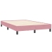 Cama box spring sin colchón terciopelo rosa 120x210 cm