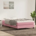 Cama box spring sin colchón terciopelo rosa 120x210 cm