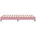 Cama box spring sin colchón terciopelo rosa 120x210 cm