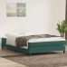 Cama box spring sin colchón terciopelo verde oscuro 140x210 cm