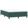 Cama box spring sin colchón terciopelo verde oscuro 140x210 cm