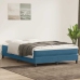 Cama box spring sin colchón terciopelo azul oscuro 140x210 cm